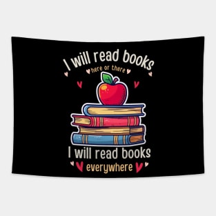 I Will Read Books Bookish Bookworm Readers Funny  reading Book Lovers Tapestry