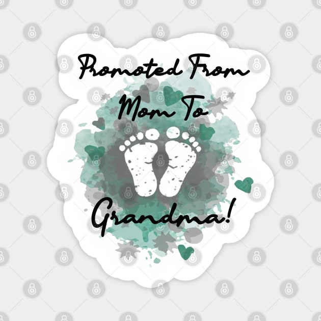 Promoted From Mom To Grandma Pregnancy Announcement Magnet by tamdevo1