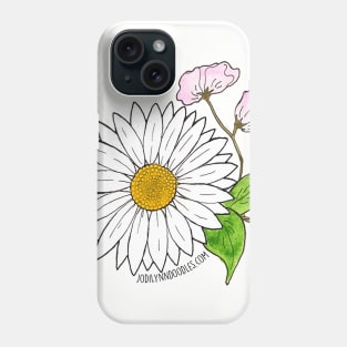 April Birth Flower - Daisy and sweet peas Phone Case