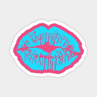 Turquoise Lips lipstick kiss Magnet