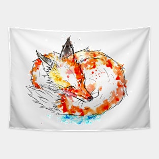 Fox Water Colour Tapestry