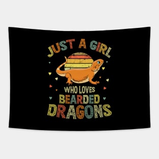 Just A Girl Who Loves Bearded Dragons Tapestry