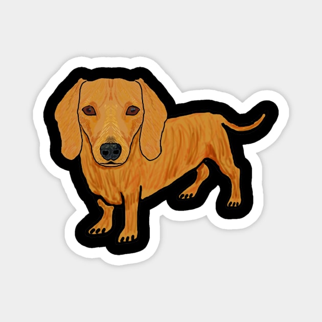 Dachshund Magnet by Mark Ewbie