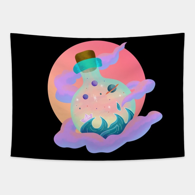 Neon Magic Potion Tapestry by DearTreehouse