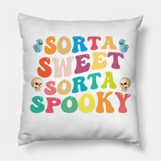 Sorta sweet sorta spooky Pillow