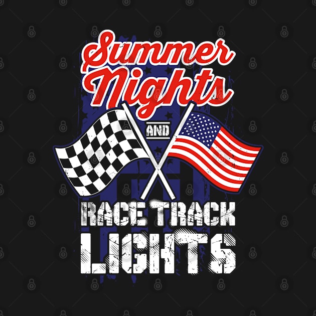 Racing Summer Nights Race Track Lights Flags Gift by Fresan