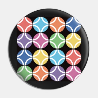 Rainbow/White Circles Pin