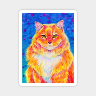 Colorful Orange Tabby Cat Magnet