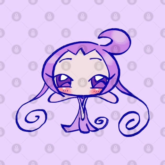 kawaii purple baby fairy roro or fafa / ojamajo magical doremi anime by mudwizard