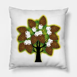 Fall Tree Beard - Green Pillow