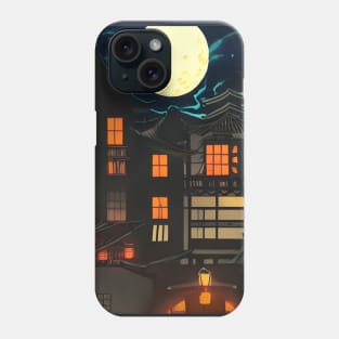 Halloween Moon Horror Housing Area in the Dark Goth Phone Case