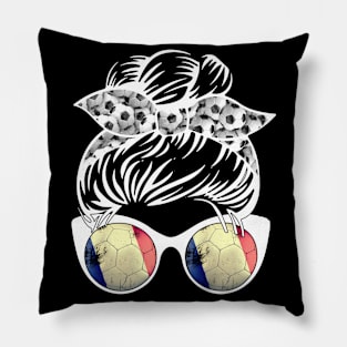 France Football Messy Bun Pillow