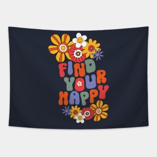 Retro Find Your Happy Tapestry