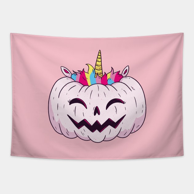 Unicorn Pumpkin Tapestry by LR_Collections