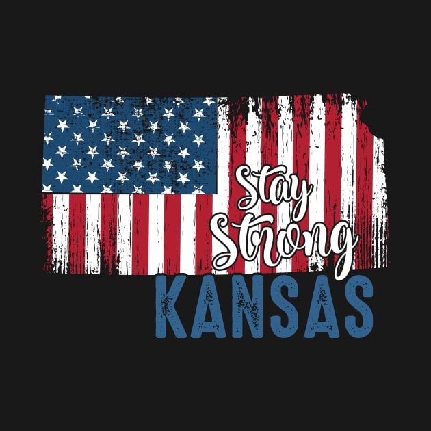 Stay Strong Kansas Vintage Usa Flag Gift by huytho2