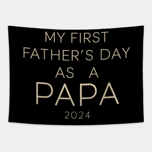 First Time Dad Est 2024 Fathers Day Tapestry