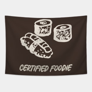 Certified Foodie Sushi Maki Tapestry