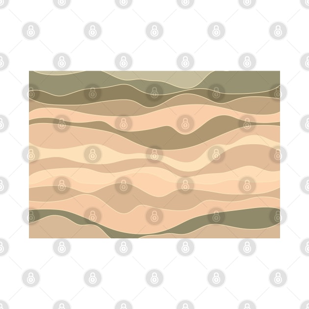 Desert hills, silhouettes of deserted rounded sand dunes by KINKDesign