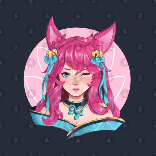 Ahri by Adelaidelia