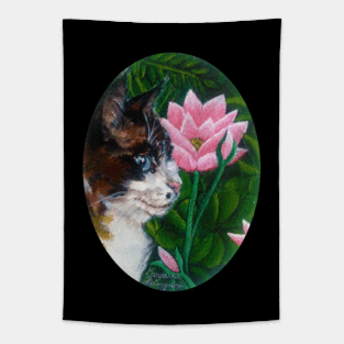 Art nouveau cat portrait #1 Tapestry