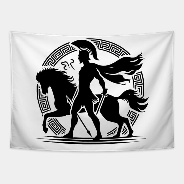 Achilles greek god for mythology art lovers Tapestry by CachoGlorious