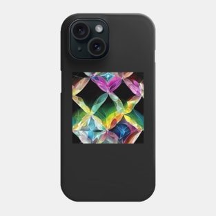 Asymmetric Rainbow crystal pattern Phone Case