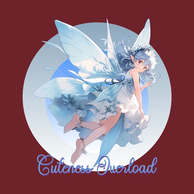 Cuteness Overload Blue Hair Fairy Girl by PlayfulPandaDesigns