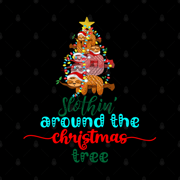 Slothin' Arond The Christmas Tree by theteediva