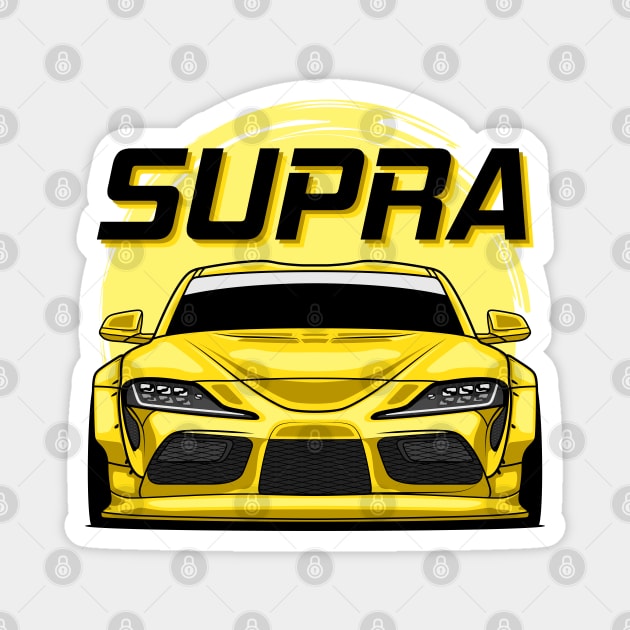 Yellow Supra MK V Magnet by GoldenTuners