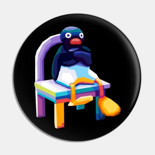 Angry Pingu meme Wpap Pop Art Pin