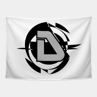 Futuristic Modern Letter D Tapestry