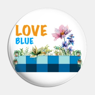 Love Flower Geometric Blue Colorful #29 Pin