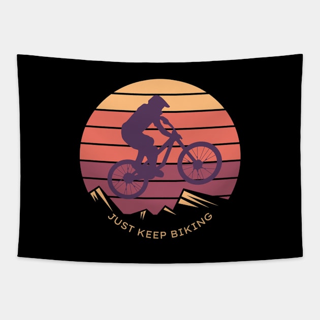 just keep biking Tapestry by fabecco