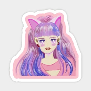 Anime Cat girl Magnet