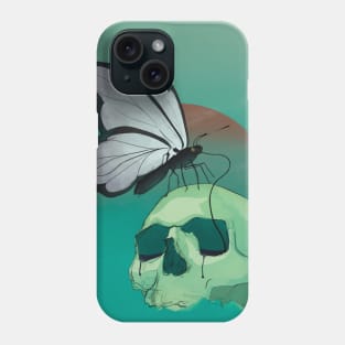 Cyberpunk Neon Death Butterfly And Skull Phone Case