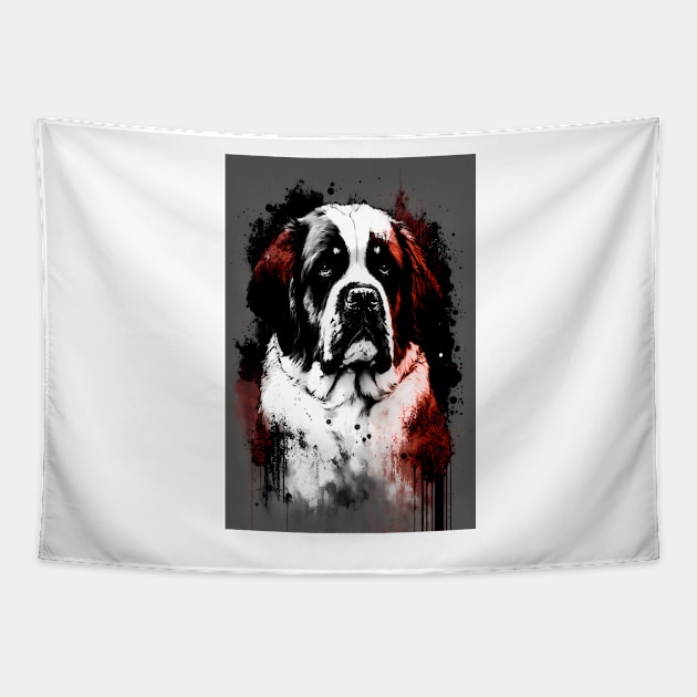 Saint Bernard Portrait Tapestry by TortillaChief