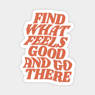 Find What Feels Good and Go There by The Motivated Type in Pink Magnet