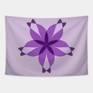 Purple Geometric Flower Tapestry