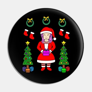 Christmas girl chibi Pin