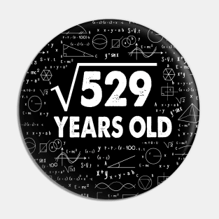 23 years old 23th birthday Gift Square Root of 529 Science Lover Gifts Bday Pin