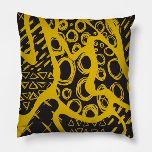 90's Abstract Scribble Memphis Pattern Pillow