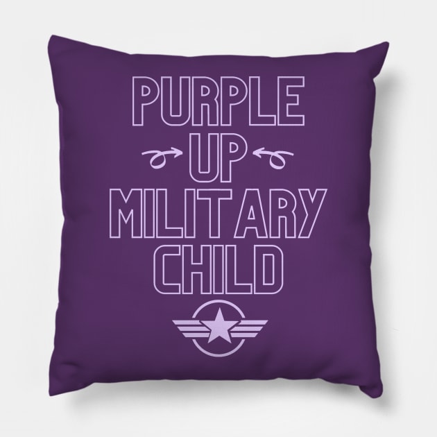 Purple Up Military Child, Month Of The Military Child Pillow by Hunter_c4 "Click here to uncover more designs"