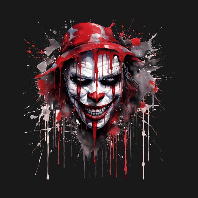 Scary Horror Clown by BisonPrintsCo