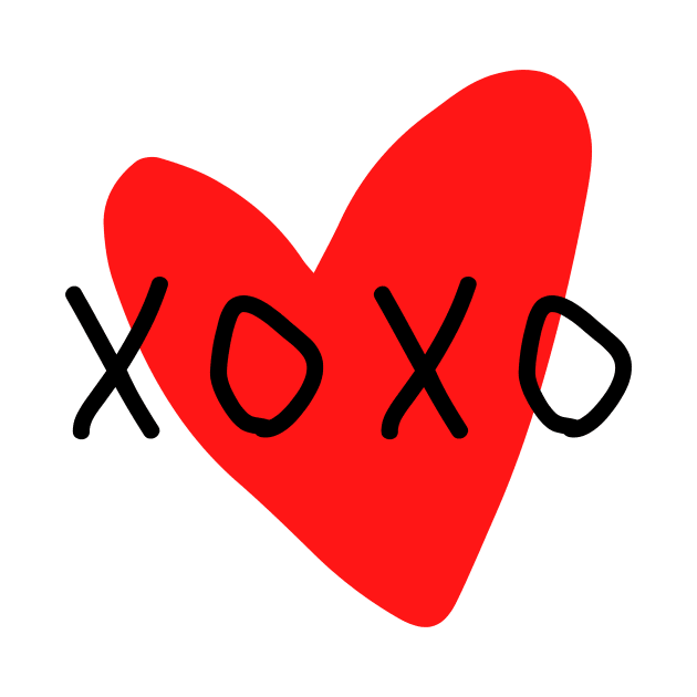 Romantic Xoxo valentines day heart hand drawn by Lexicon Theory