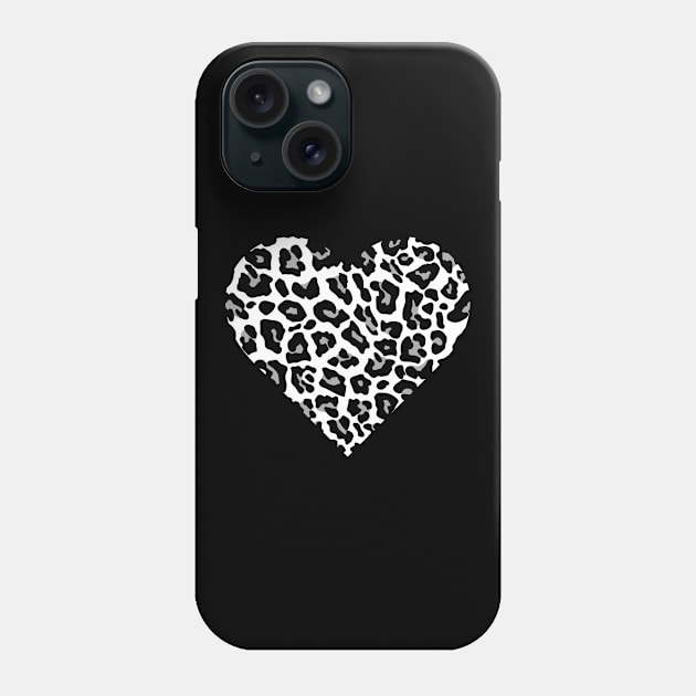 cheetah valentine Gift/ matching valentines/ Valentines Day Leopard Print Heart Phone Case by UranusArts