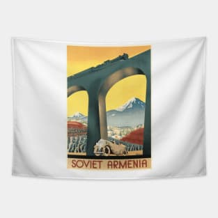 Vintage Travel Poster - Soviet Armenia Tapestry