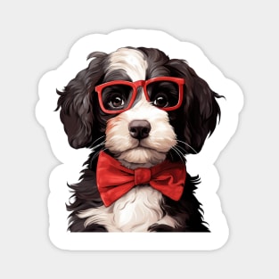 Fancy Bernedoodle Dog Magnet