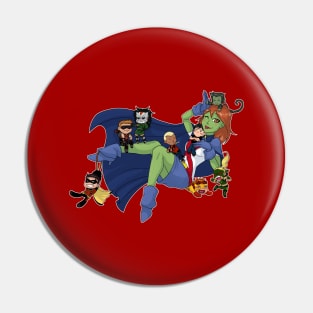 Young Justice Chibi Attack Pin