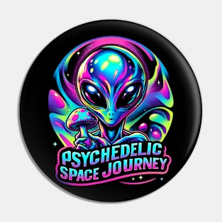 Psychedelic Alien Pin