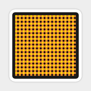 yellow black orange polka dot pattern Magnet